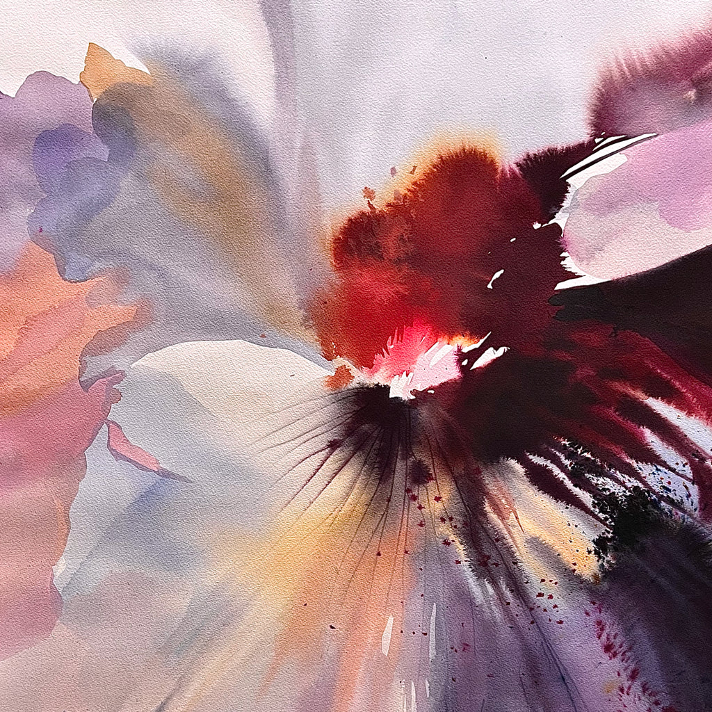 Iris Abstraction No.3<br>Watercolor Painting