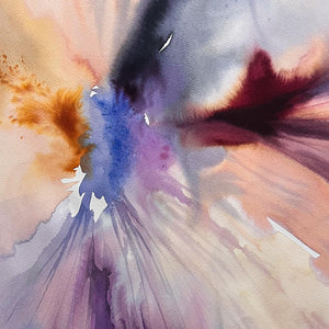 Iris Abstraction No.4<br>Watercolor Painting