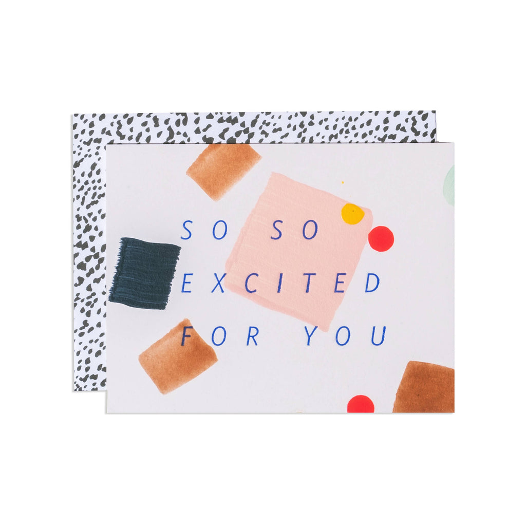 So Excited Confetti Greeting Card