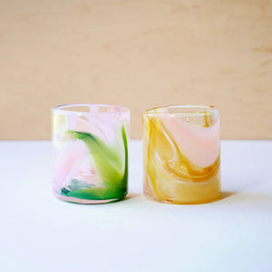 Hand Dyed Glass Tumblers